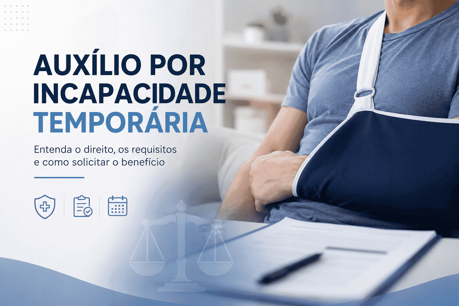 Auxílio por Incapacidade Temporária (auxílio-doença): quem tem direito e como solicitar em 2026 - Artigo de direito previdenciário por Dra. Leda Belonci